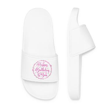 Happy Birthday to you - Women’s Pool Sliders - white - Front