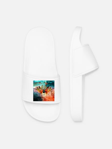 Colored butterfly dream - Women’s Pool Sliders - white