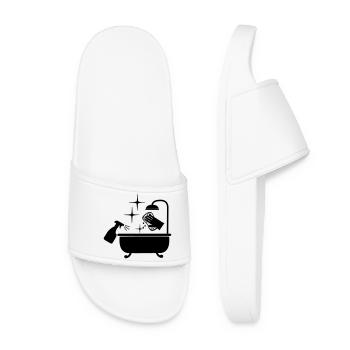 Cleaner bathtub with soap and water - Women’s Pool Sliders - white - Front