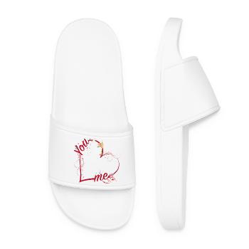 Toi et moi liés par le tendre lien de l’amour - Claquettes Femme - blanc - Devant