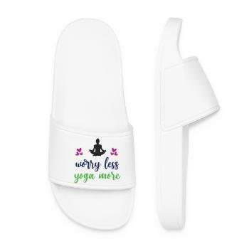 Inquiétez-vous moins Yoga Plus - Claquettes Femme - blanc - Devant