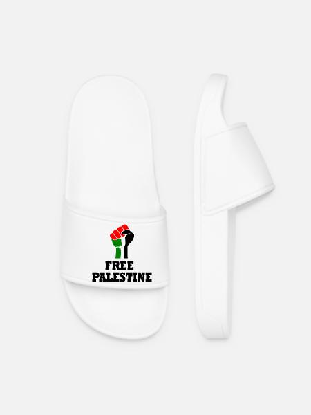 Free palestine - Women’s Pool Sliders - white