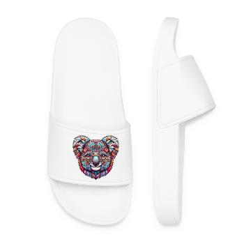Koala decorated with Mandalas - Women’s Pool Sliders - white - Front