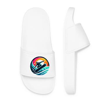 Vibrations de l'Évolution du Snowboard - Claquettes Femme - blanc - Devant