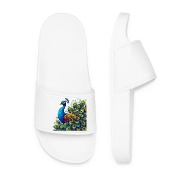 Peacock - Women’s Pool Sliders - white - Front