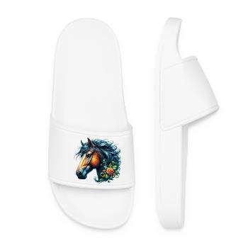 Cheval - Claquettes Femme - blanc - Devant