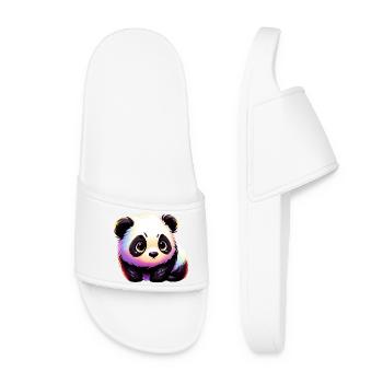 Panda - Frauen Badelatschen - Weiß - Vorne