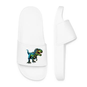 Dinosaurier - Frauen Badelatschen - Weiß - Vorne