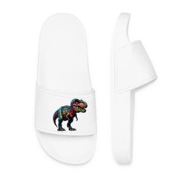 Dinosaurier - Frauen Badelatschen - Weiß - Vorne