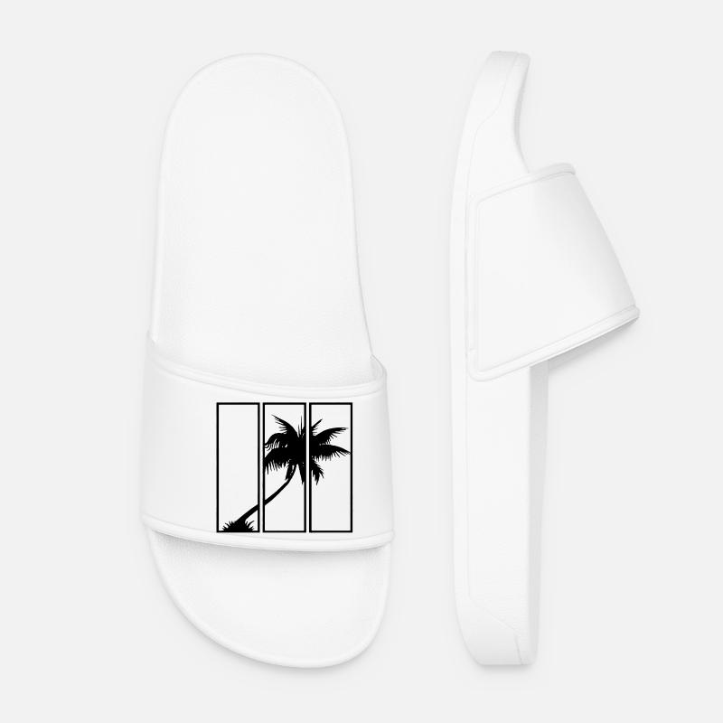 Holiday View (Black) - Women’s Pool Sliders - white