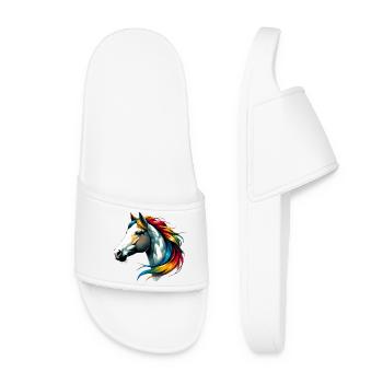 Cheval - Claquettes Femme - blanc - Devant