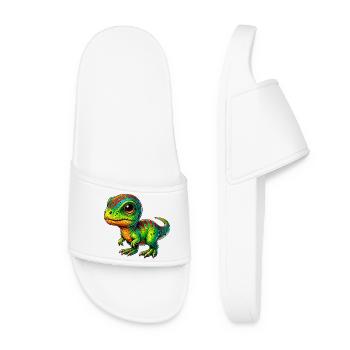 Dinosaurier - Frauen Badelatschen - Weiß - Vorne