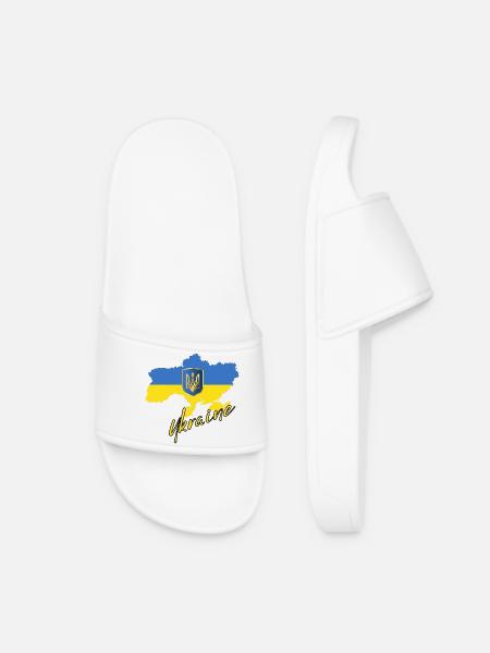 Fierté ukrainienne, drapeau ukrainien - Claquettes Femme - blanc