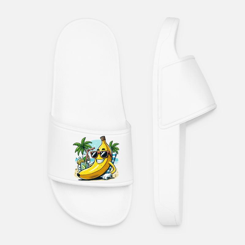 Entspannte Banane - Frauen Badelatschen - Weiß