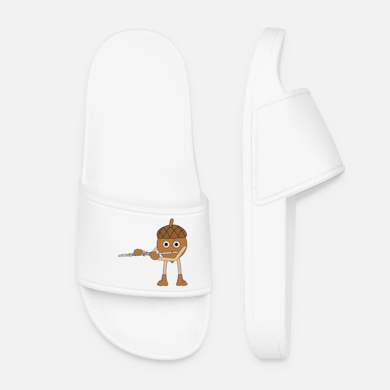 Flute Nut - Women’s Pool Sliders - white