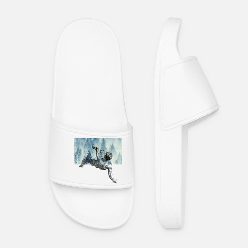 Fall of the Majestic Icarus - Women’s Pool Sliders - white