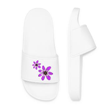 Flowers Pink - Women’s Pool Sliders - white - Front