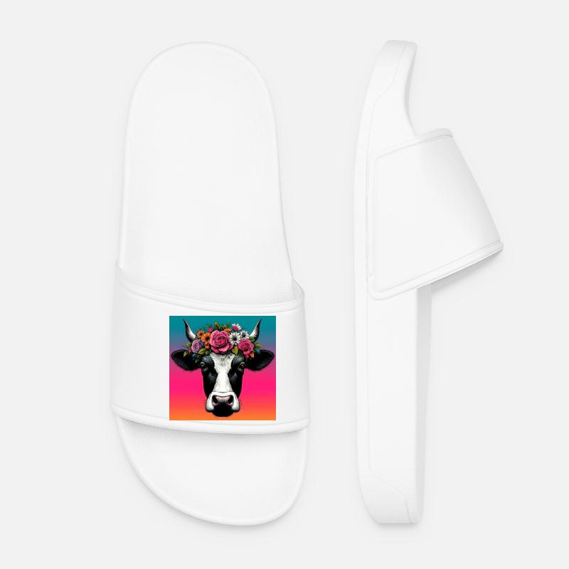 cow - Women’s Pool Sliders - white