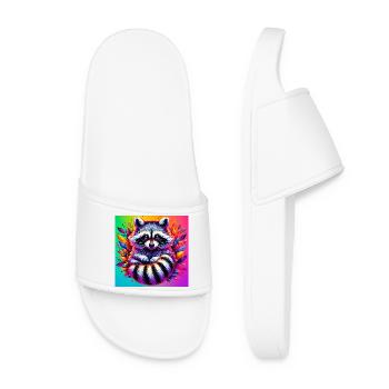 Raton laveur - Claquettes Femme - blanc - Devant