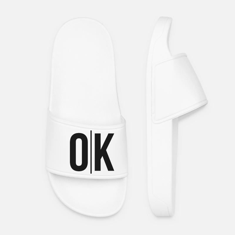 OK Split Monochrome Logo - Frauen Badelatschen - Weiß