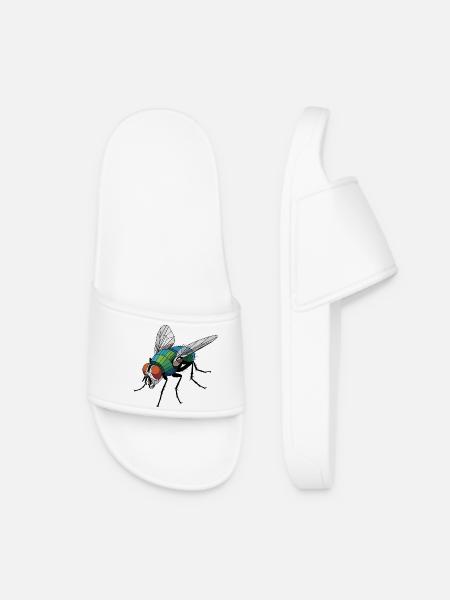 Fly - Cooles Low-Poly-Logo - Frauen Badelatschen - Weiß