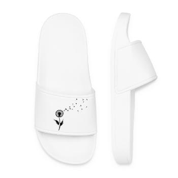 Dandelion Wishes & Freedom Blowing Seeds - Women’s Pool Sliders - white - Front
