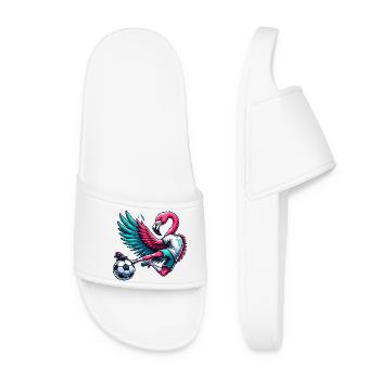 Flamingo Footballer 11 Coup de pied acrobatique - Claquettes Femme - blanc - Devant