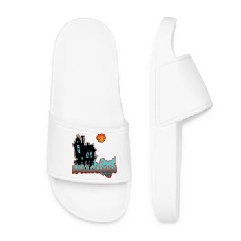 Haunted House Digital Night - Women’s Pool Sliders - white - Front