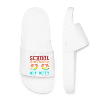 Social Worker Social Pedagogue Social Worker - Women’s Pool Sliders - white - Front