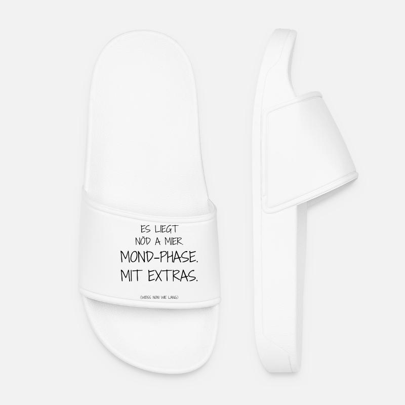 Statement-Design – Ironie trifft Alltag - Frauen Badelatschen - Weiß