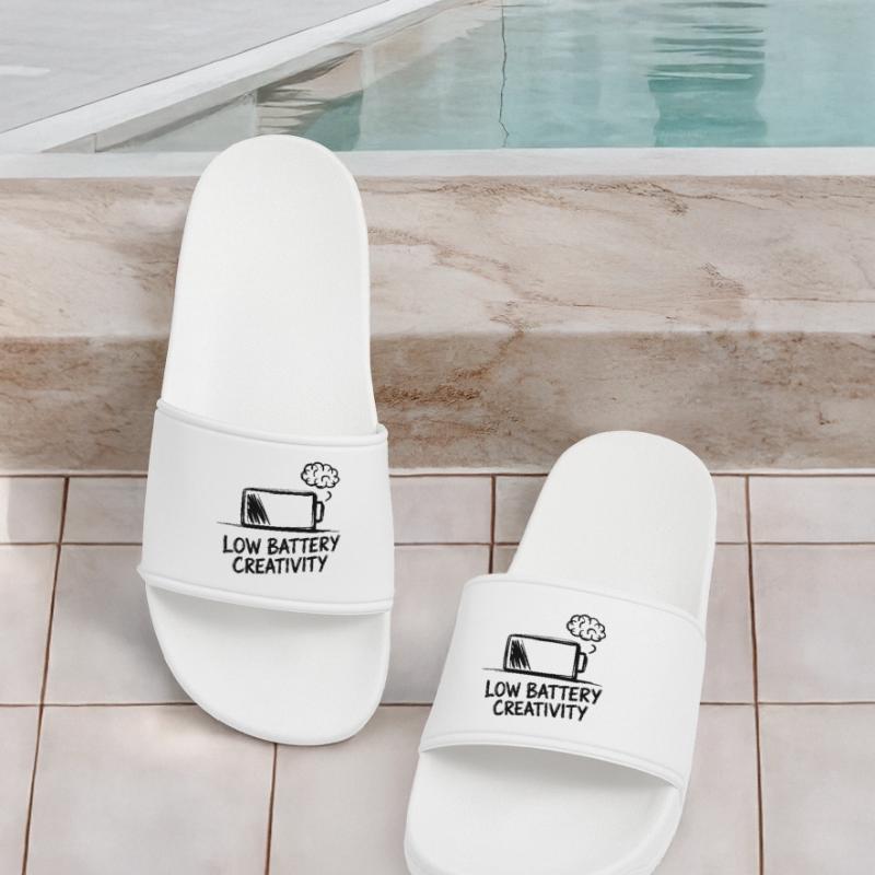 Low Battery Creativity – Battery empty, ideas gone Women’s Pool Sliders