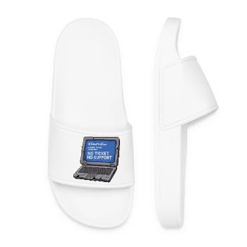 No ticket no support Admin IT Spruch - Women’s Pool Sliders - white - Front