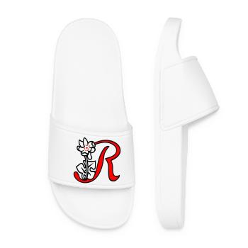Letter R - Women’s Pool Sliders - white - Front