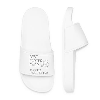 Best fart ever – Oops, I meant dad - Women’s Pool Sliders - white - Front