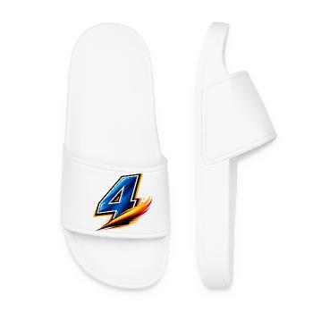 Number 4 Football Shirt Defender Team - Women’s Pool Sliders - white - Front