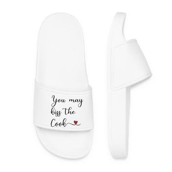 Kiss the Cook - Women’s Pool Sliders - white - Front