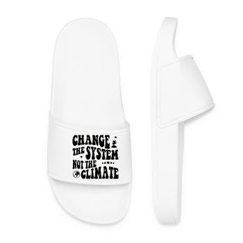 Change the system, not the climate - Women’s Pool Sliders - white - Front
