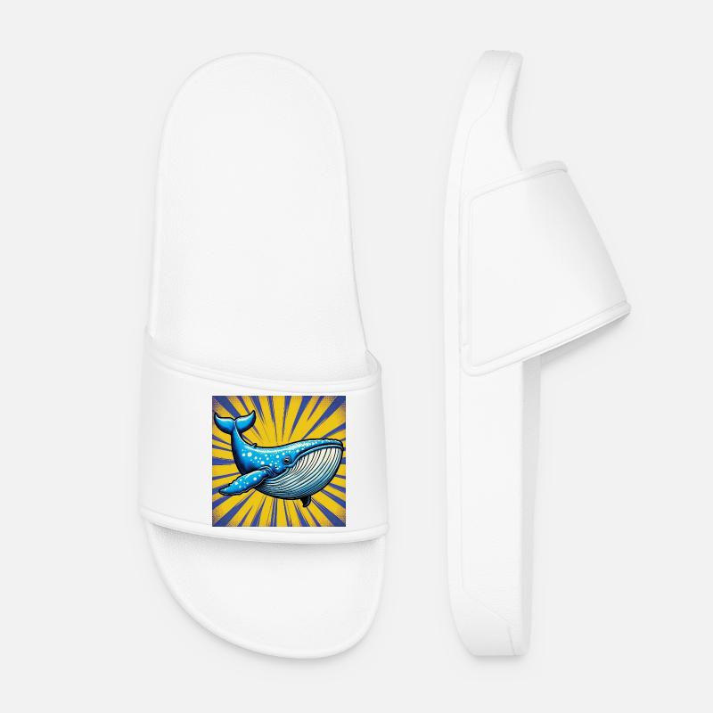 whale - Women’s Pool Sliders - white