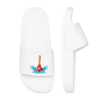 Water Anger Pungle with Wooden Stick - Women’s Pool Sliders - white - Front