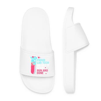 Laboratory Biology Chemistry Microscope Laboratory - Women’s Pool Sliders - white - Front