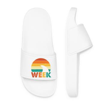 Minimal Shark Week Ocean Marine Style - Frauen Badelatschen - Weiß - Vorne