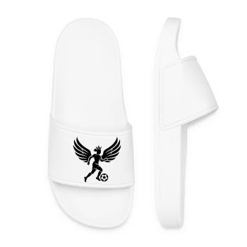 Football féminin Football féminin Silhouette - Claquettes Femme - blanc - Devant