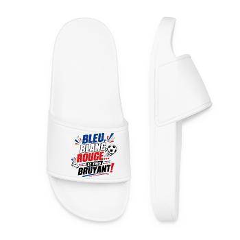 Bleu Blanc Rouge et Très Bruyant - Foot - Claquettes Femme - blanc - Devant