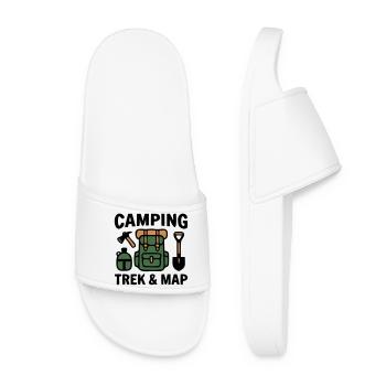 Backpack Trekking Hiking Camping Scout - Women’s Pool Sliders - white - Front