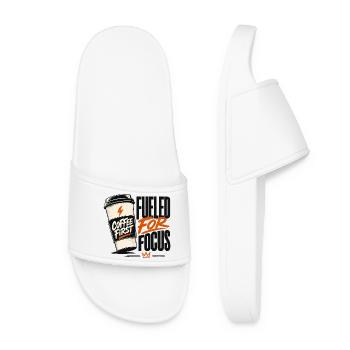 Coffee first – focused energy - Women’s Pool Sliders - white - Front