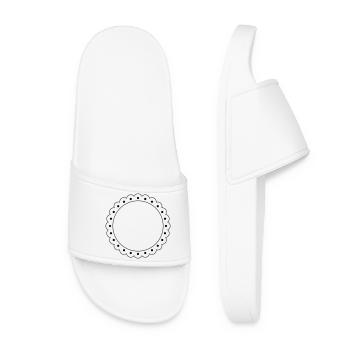 bord arrondi du contour de la vague - Claquettes Femme - blanc - Devant