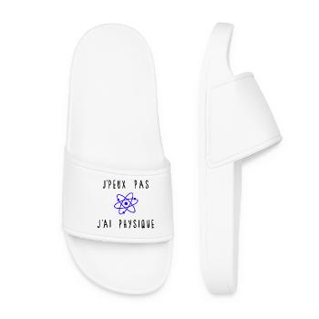 J'peux Pas J'ai Physique Atome Bleu - Claquettes Femme - blanc - Devant