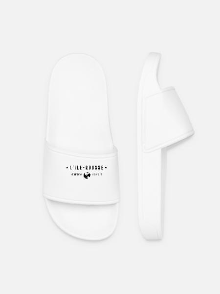 L'Ile Rousse Coordonnées Géographiques Stylisées - Claquettes Femme - blanc