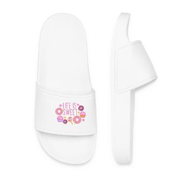 Life is sweet - Women’s Pool Sliders - white - Front