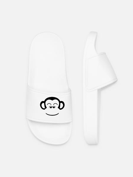 Singe Chimpanzé Singe Singe Singe singe singe - Claquettes Femme - blanc